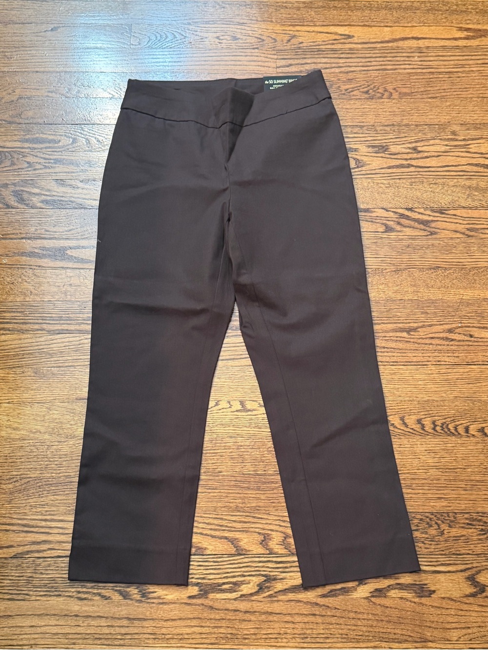 Chico's Dark Brown Straight-Leg Cropped Pants